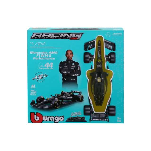 Bburago F1 Mercedes Benz W14 2023 Hamilton 1:24 Scale Model Kit