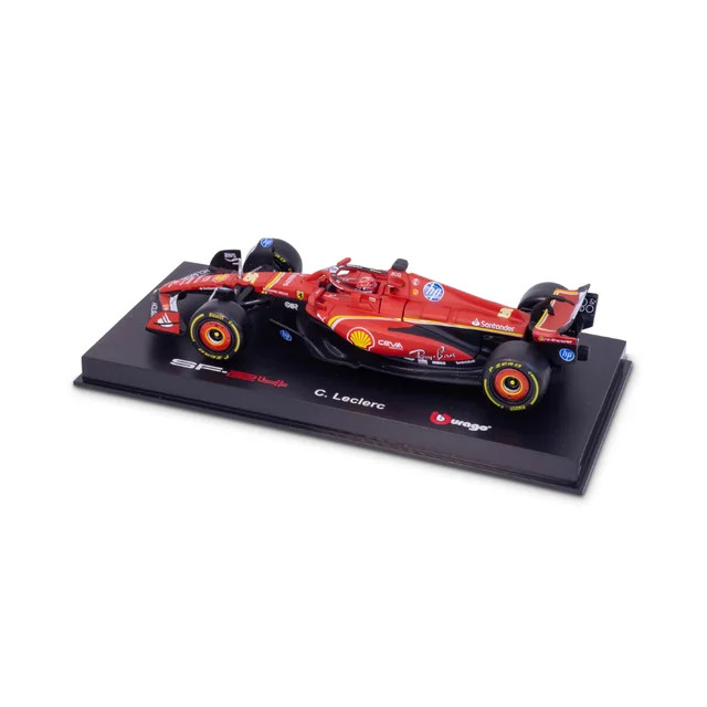 Bburago F1 2024 Ferrari SF-24 With Leclerc Helmet 1:43 Scale Model