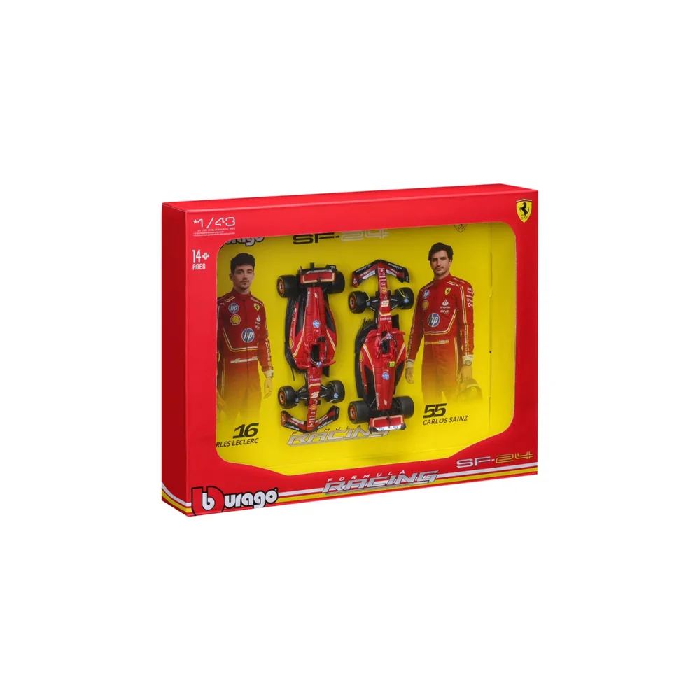 1:43 F1 2024 FERRARI SF-24 TWO PACK LECLERC AND SAINZ Image 1