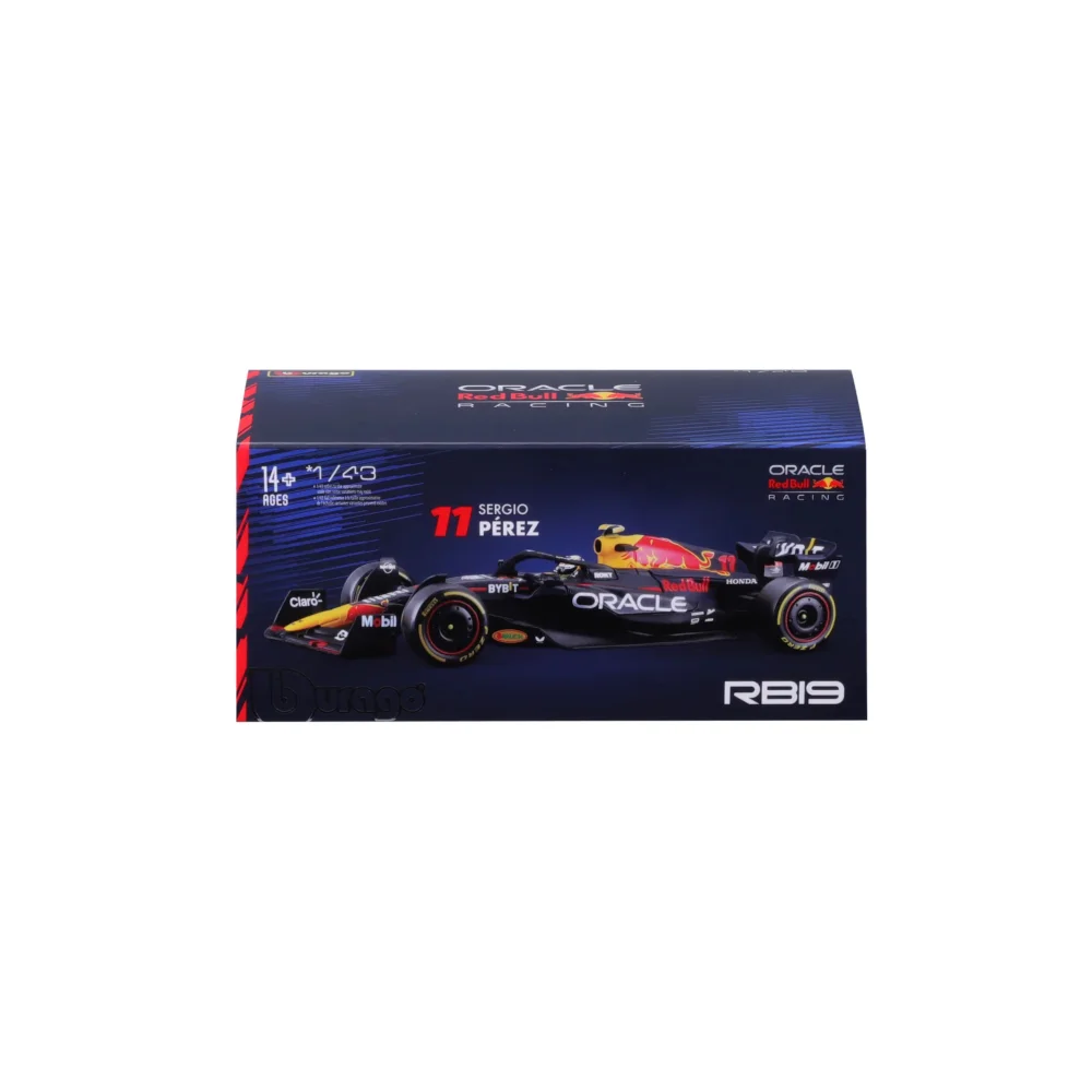 Bburago F1 Red Bull Racing RB19 2023 With Perez Helmet 1:43 Scale Model Image 1