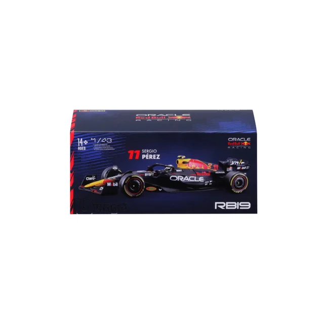 Bburago F1 Red Bull Racing RB19 2023 With Perez Helmet 1:43 Scale Model