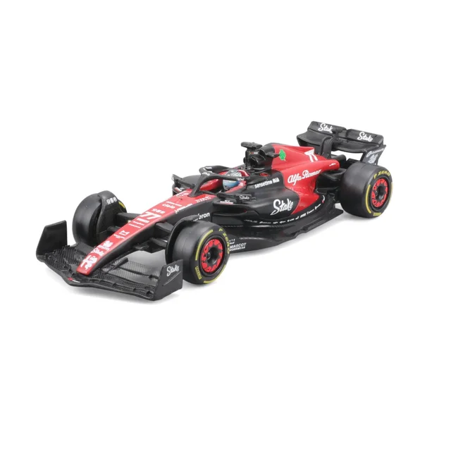Bburago F1 Alfa Romeo Team Stake C43 2023 With Bottas Helmet 1:43 Scale Model