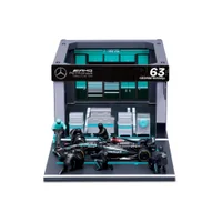 Bburago F1 Mercedes AMG W15 2024 Russell 1:43 Scale Pit Pass Diorama - undefined undefined
