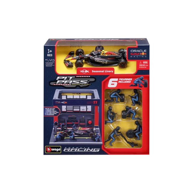 Bburago F1 Red Bull Racing RB20 2024 Perez 1:43 Scale Pit Pass Diorama