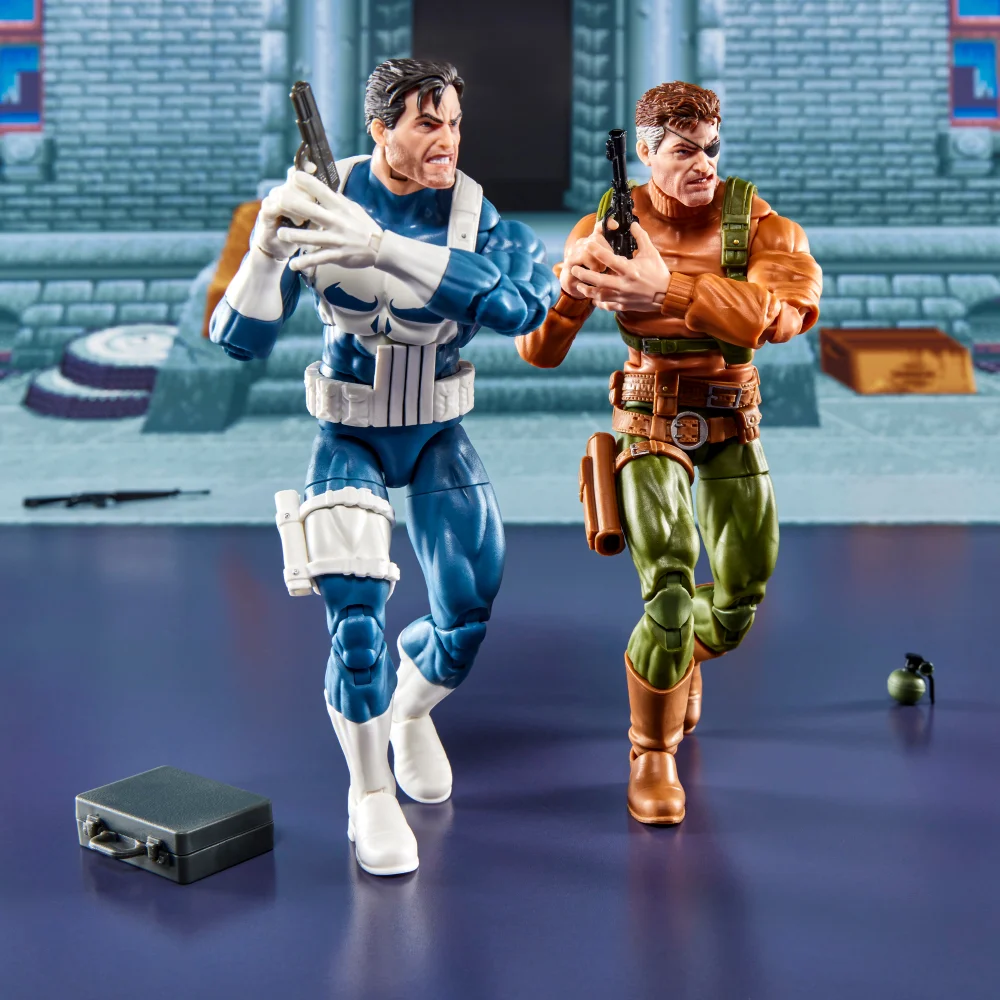 Hasbro Marvel Legends Series Gamerverse Punisher and Nick Fury 6-Inch Action Figures Image 1