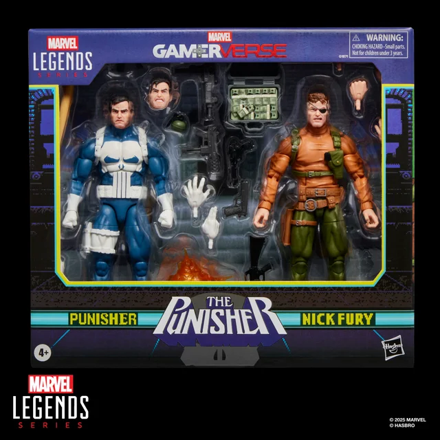 Hasbro Marvel Legends Series Gamerverse Punisher and Nick Fury 6-Inch Action Figures