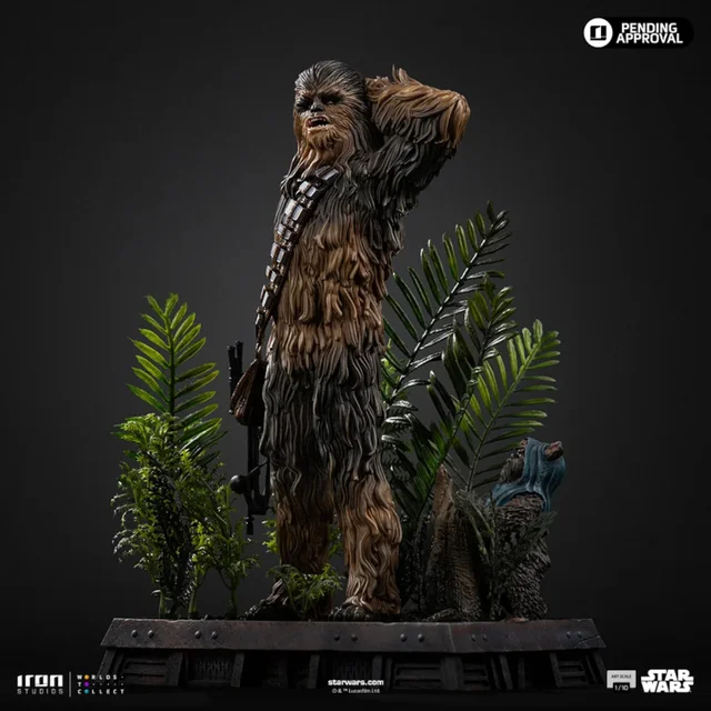 Iron Studios Chewbacca and Tokkat Art Scale 1/10 Statue