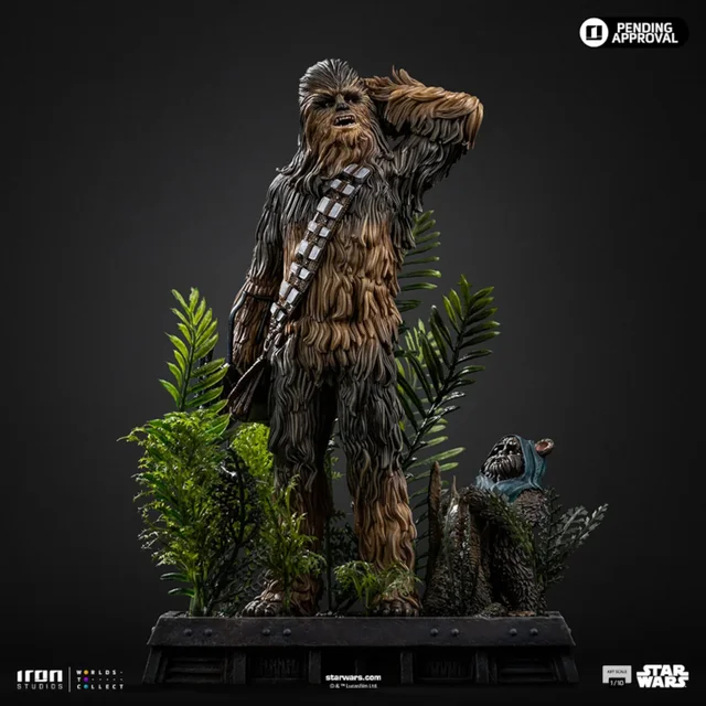 Iron Studios Chewbacca and Tokkat Art Scale 1/10 Statue