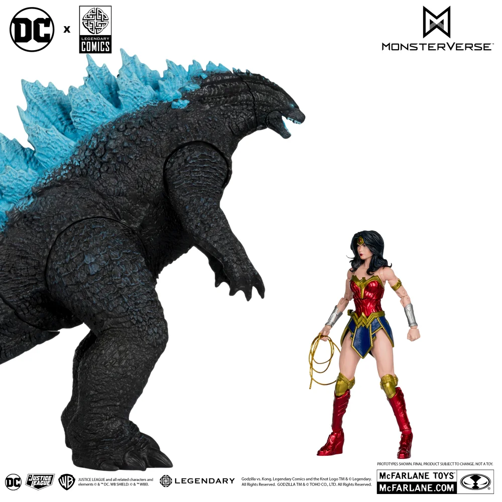 McFarlane Toys DC Justice League Monsterverse Wonder Woman Vs Atomic Blast Godzilla 2 Pack Action Figures Image 1