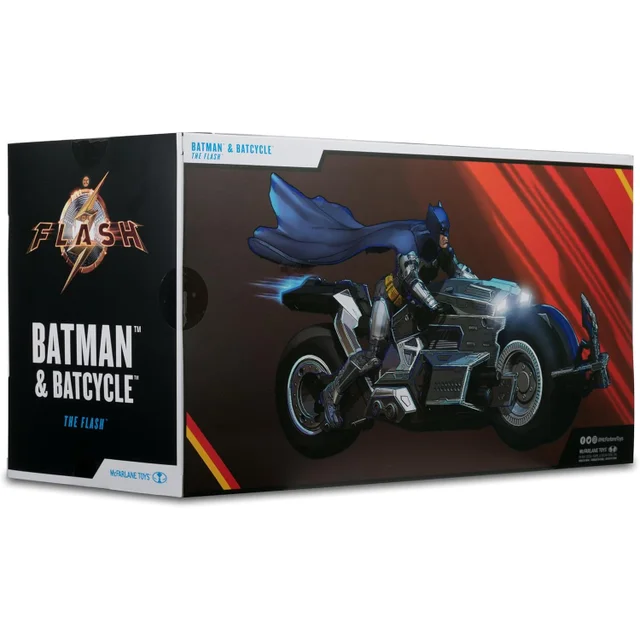 McFarlane Toys DC Multiverse Vehicles Batcycle With Batman (Flash Movie)