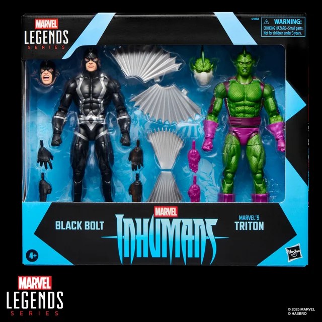 Hasbro Marvel Legends Series Inhumans Black Bolt & Marvel’s Triton, Two 6" Action Figures
