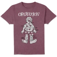 Operation Classic Board Unisex T-Shirt - Burgundy Acid Wash