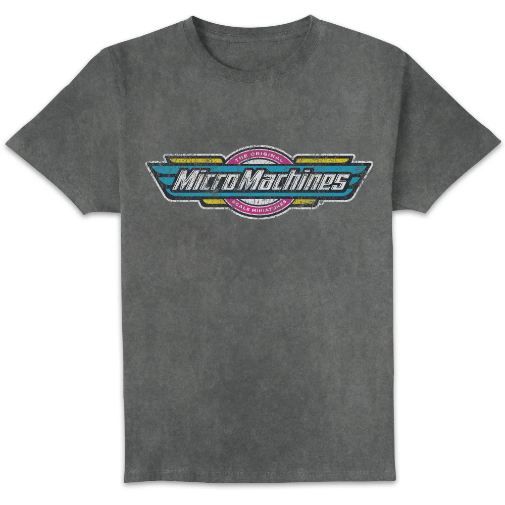 Micro Machines Vintage Logo Unisex T-Shirt - Black Acid Wash - L Image 1