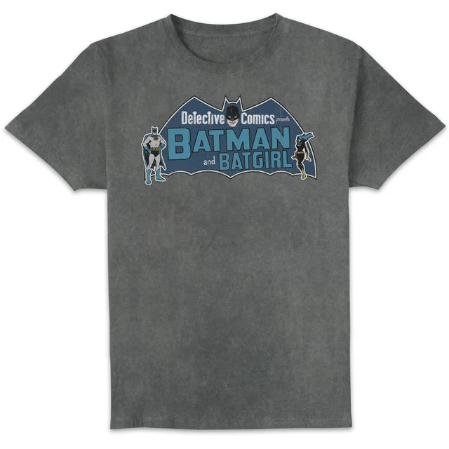 Detective Comics Presents Batman Unisex T-Shirt - Black Acid Wash