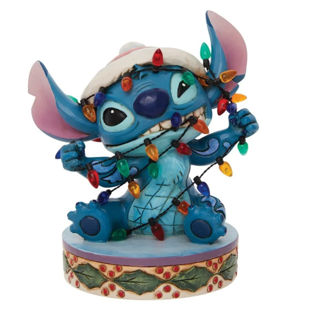 Enesco Stitch Wrapped in Lights Figurine (12cm) Image 1