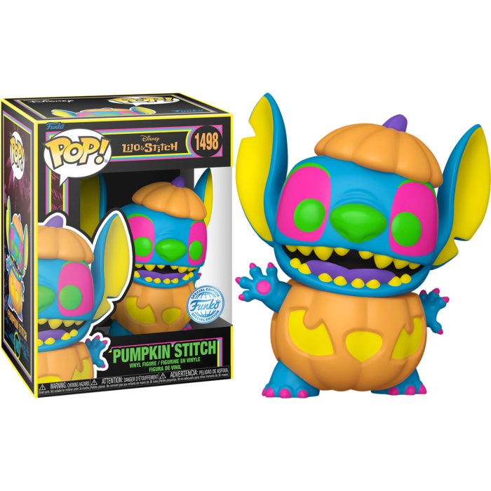 Disney Halloween Pumpkin Stitch Funko POP Vinyl Image 1