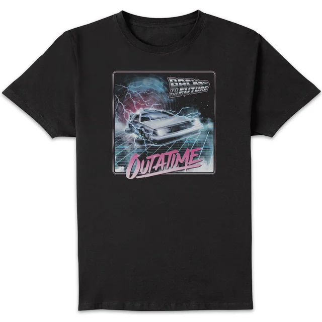 Back To The Future Outatime Synth Unisex T-Shirt - Black