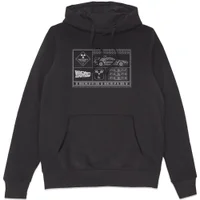 Back To The Future Schematics Hoodie - Black - undefined undefined