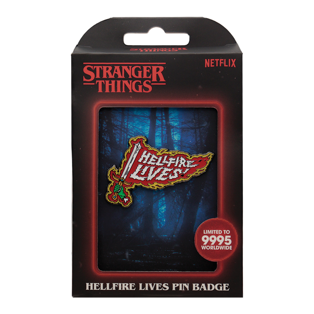 Stranger Things Hellfire Lives Pin Badge