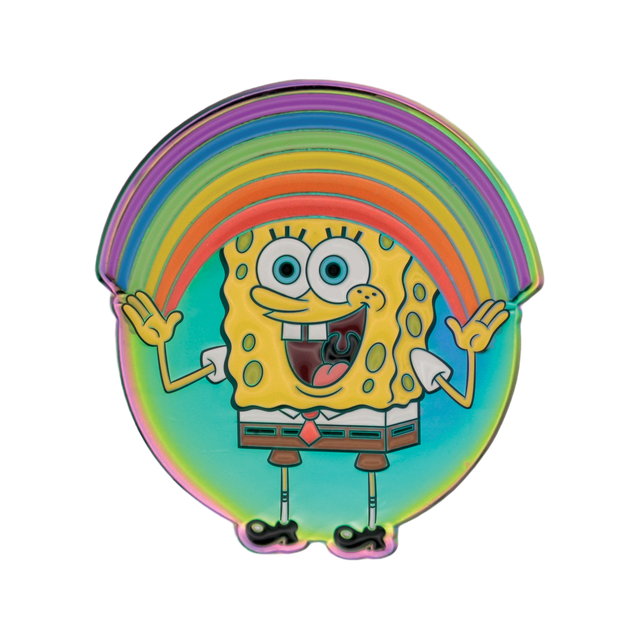 SpongeBob SquarePants Rainbow Pin Badge Image 1
