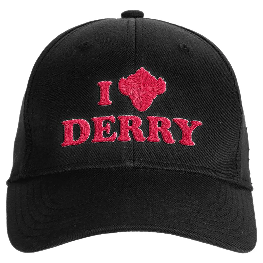 IT - Welcome To Derry I Heart Derry Embroidered Baseball Cap - Black Image 1
