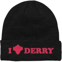 IT - Welcome To Derry I Heart Derry Embroidered Beanie - Black - undefined undefined