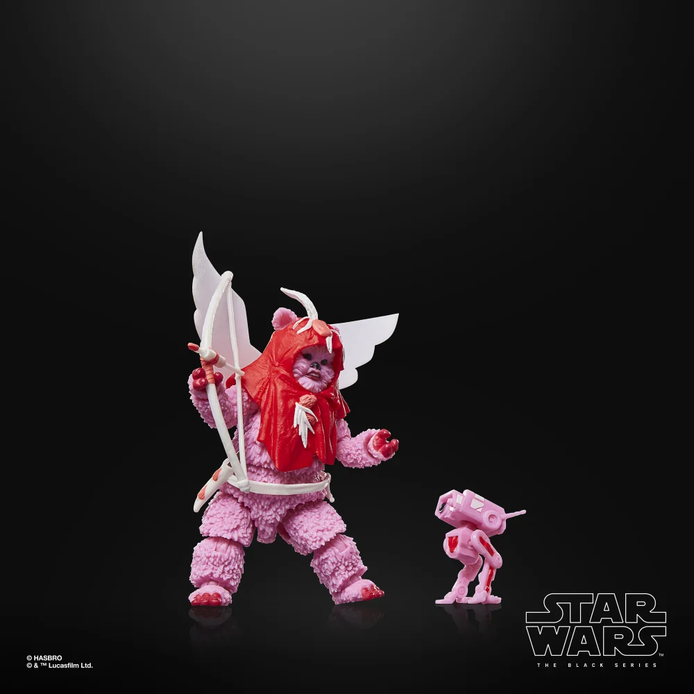 Hasbro Star Wars The Black Series Ewok (Valentine’s Day Edition) Action Figure (6”) Image 1