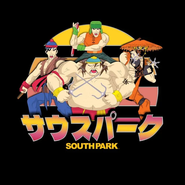 South Park Anime Style Unisex T-Shirt - Black