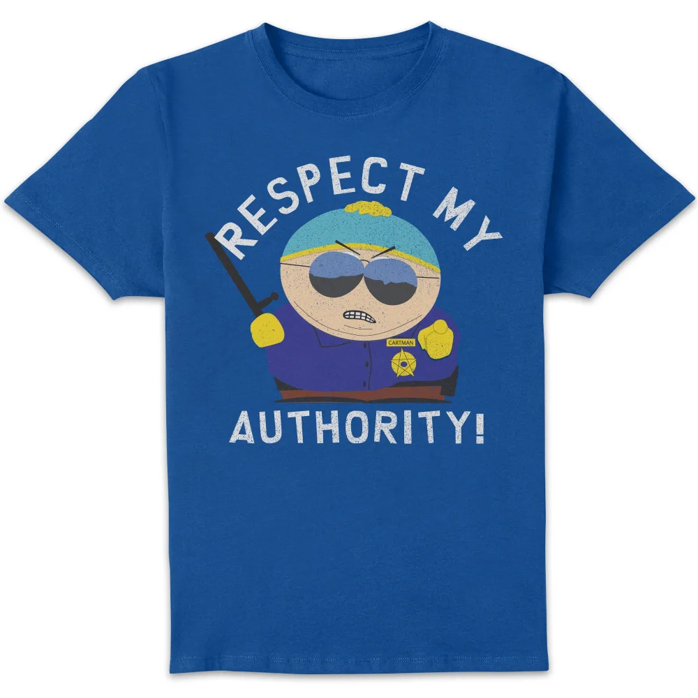 South Park Respect My Authority! Unisex T-Shirt - Blue - L Image 1