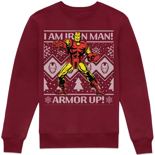 Marvel I Am Iron Man Sweatshirt - Burgundy