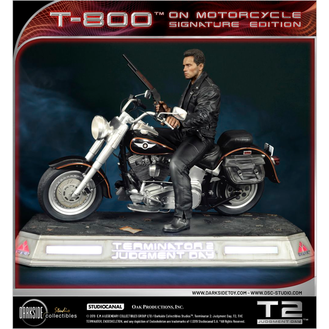 Terminator 2 T-800 On Motorcycle Limited Signature Edition Statue by Darkside Collectibles Studio