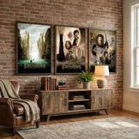 Lord of the Rings Trilogy: Premium Giclée A2 3-Pack with Black Frames - undefined undefined