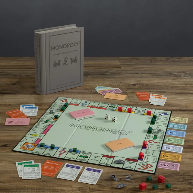 WS Game Company Monopoly Vintage Bookshelf UK Edition Board Game