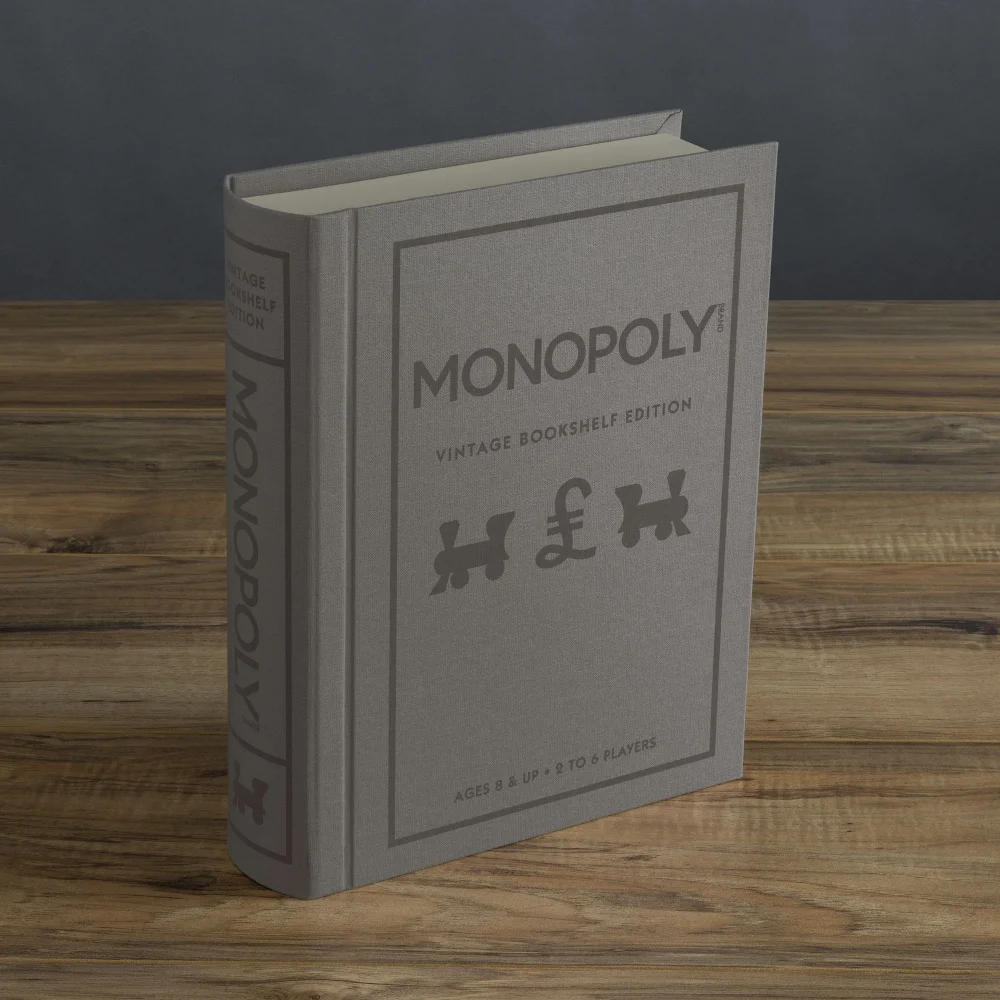 WS Game Company Monopoly Vintage Bookshelf UK Edition Board Game Image 1