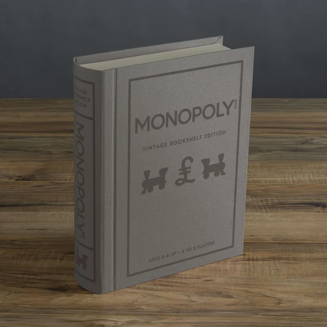 WS Game Company Monopoly Vintage Bookshelf UK Edition Board Game