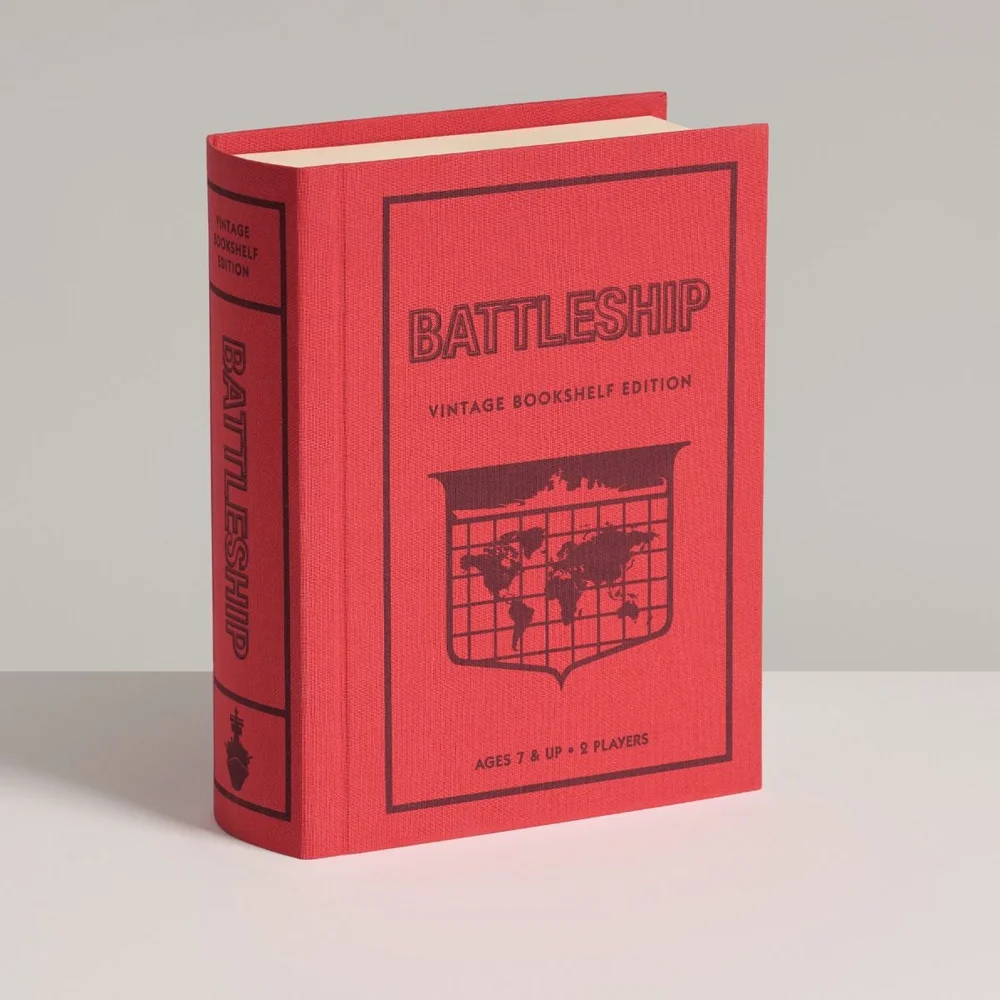 WS Game Company Battleship Vintage Bookshelf Edition Board Game Image 1