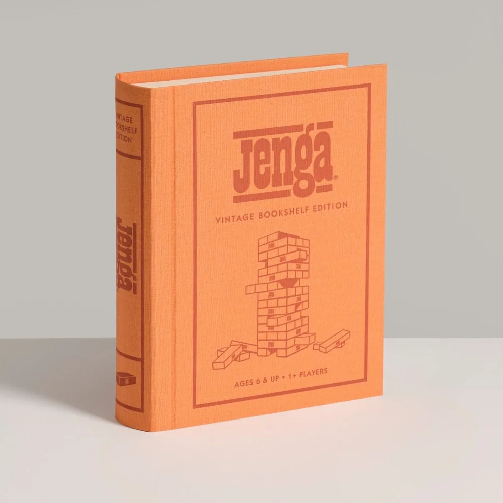 WS Game Company Jenga Vintage Bookshelf Edition Board Game Image 1