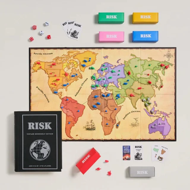 WS Game Company Risk Vintage Bookshelf Edition Board Game