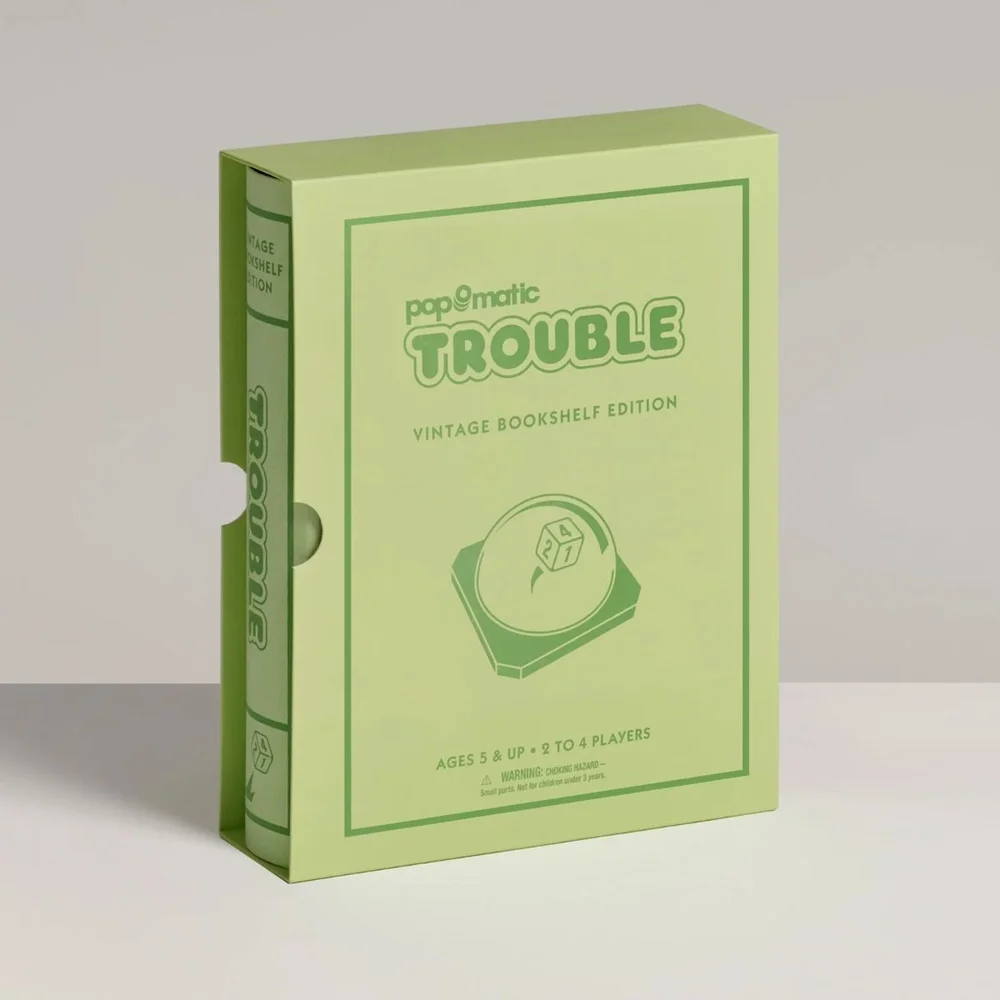 WS Game Company Trouble Vintage Bookshelf Edition Board Game Image 1