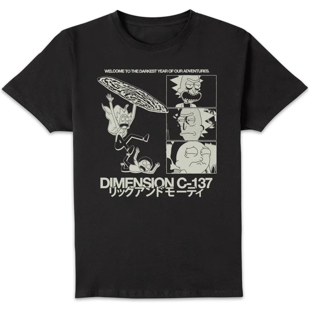 Rick and Morty Darkest Year Of Our Adventures Unisex T-Shirt - Black - S Image 1