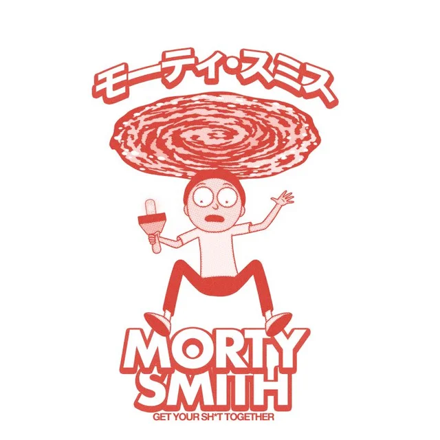 Rick and Morty Manga Morty Unisex T-Shirt - White