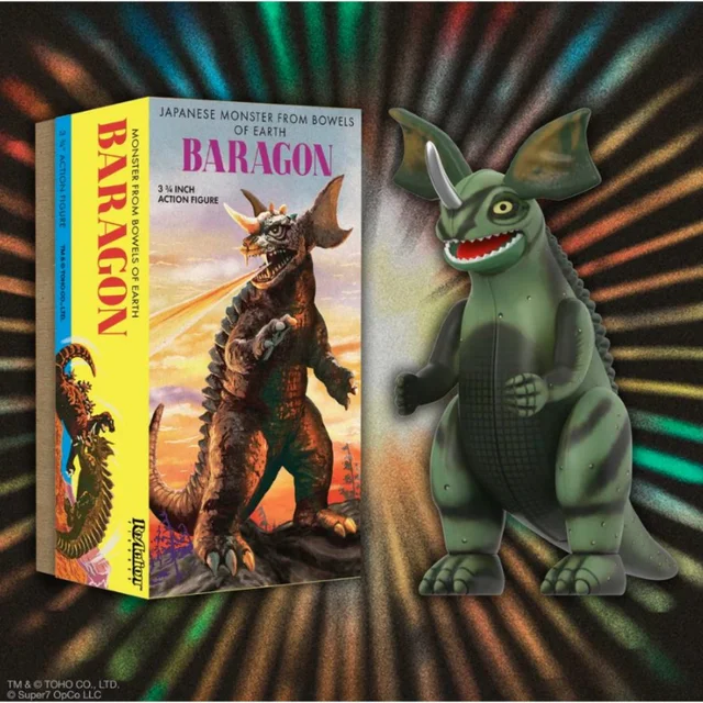 TOHO ReAction Figures Wave 01 (Retro Tin) - Baragon (Marusan Tin)