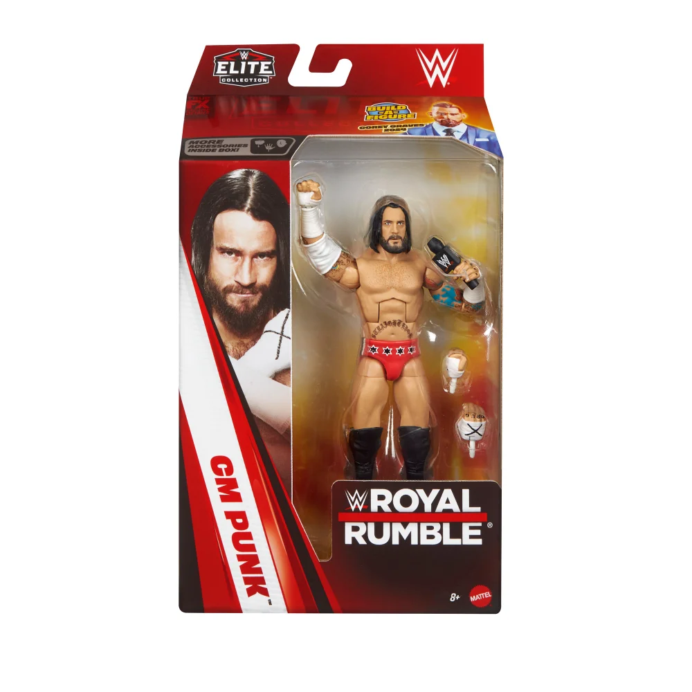 WWE Elite Collection Premium Live Event Royal Rumble CM Punk Action Figure Set (6") Image 1