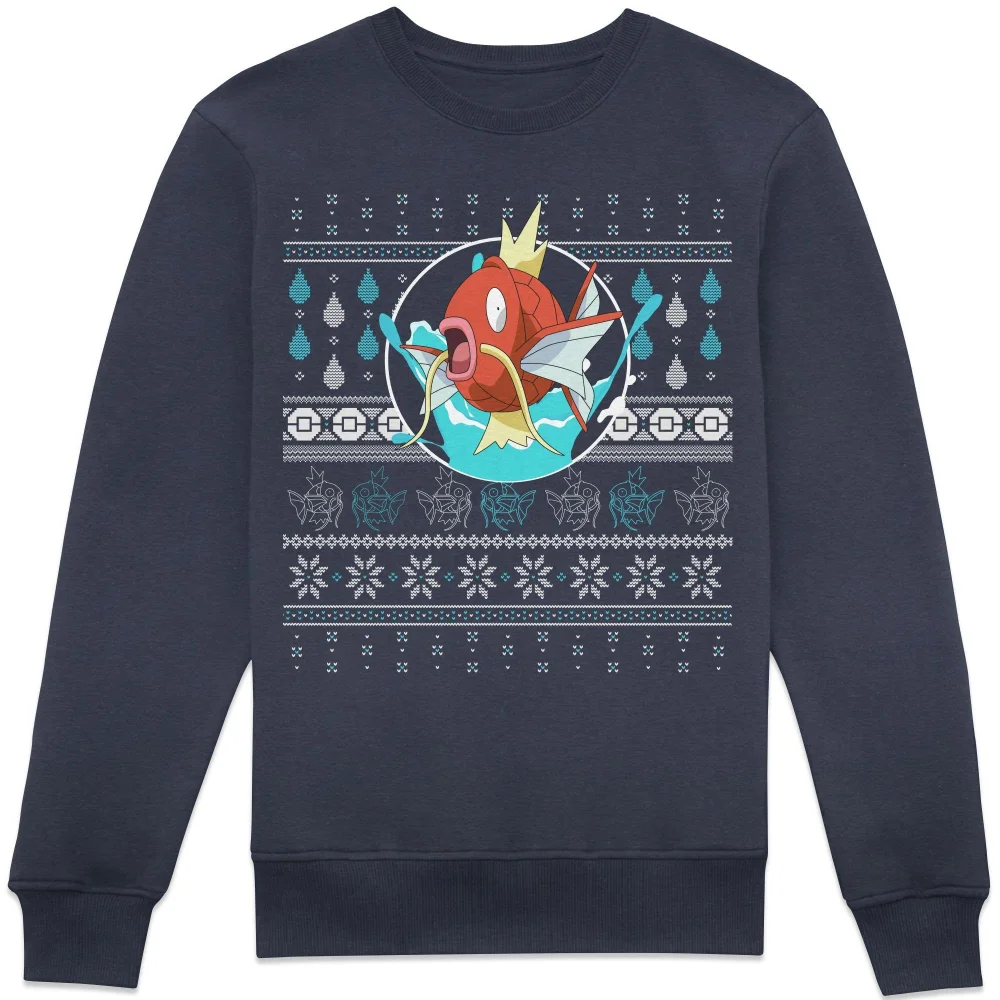 Pokémon Magikarp Christmas Sweatshirt - Navy - XS Image 1