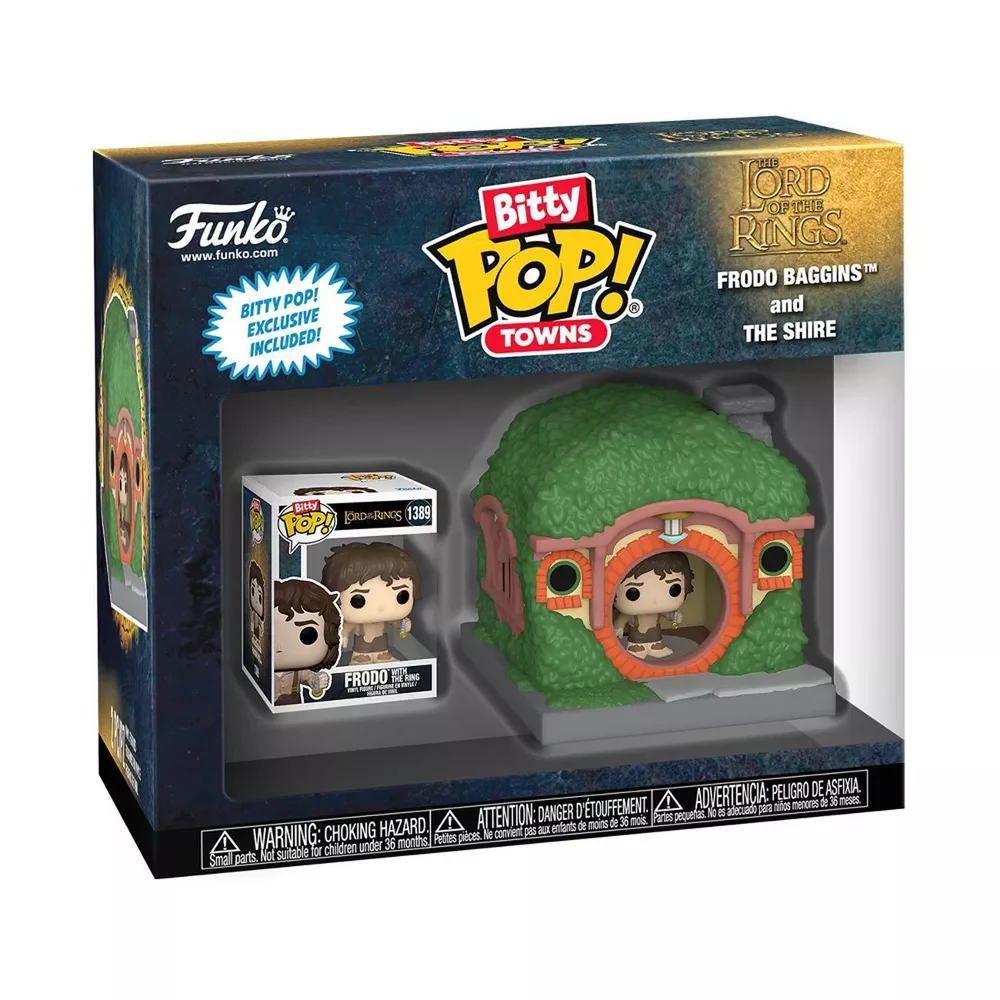 The Lord of the Rings Funko POP! Frodo Baggins Bitty POP Town at the Shire Vinyl Figure Image 1