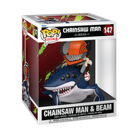 Pop! Ride Deluxe Chainsaw Man & Beam Funko POP Vinyl - undefined undefined