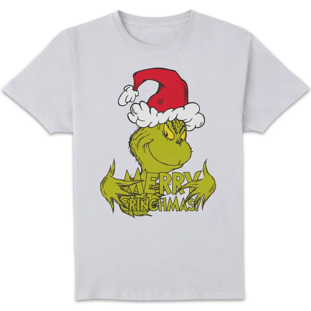 The Grinch Merry Grinchmas Unisex T-Shirt - White - 4XL Image 1