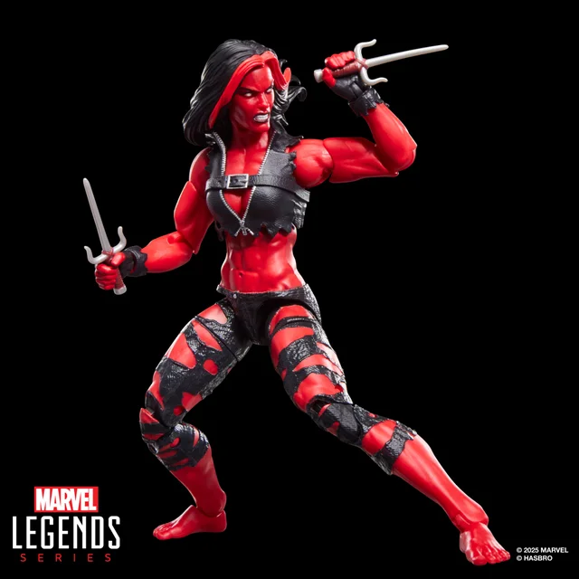 Marvel Legends Series Red She-Hulk, Hulk Comics Collectible 15-cm-scale Action Figure