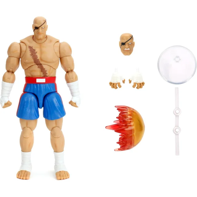 SAGAT STREET FIGHTER 6" DELUXE COLLECTOR FIGURE JADA TOYS