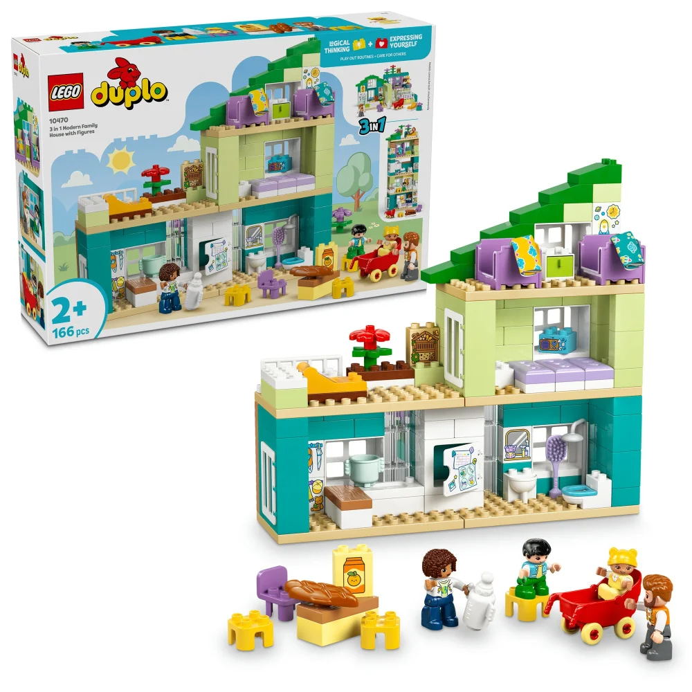 LEGO DUPLO 3 in 1 Modern Family House with Figures Toy 10470 Image 1